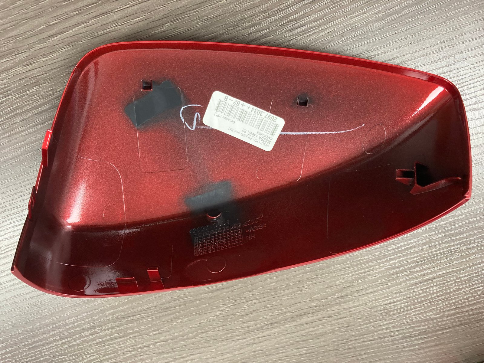 Red Left Driver Side Rearview Mirror Cap Cover For Mazda 3 Axela M3 2017-2019 , Mazda BACS-69-1N1 image 2